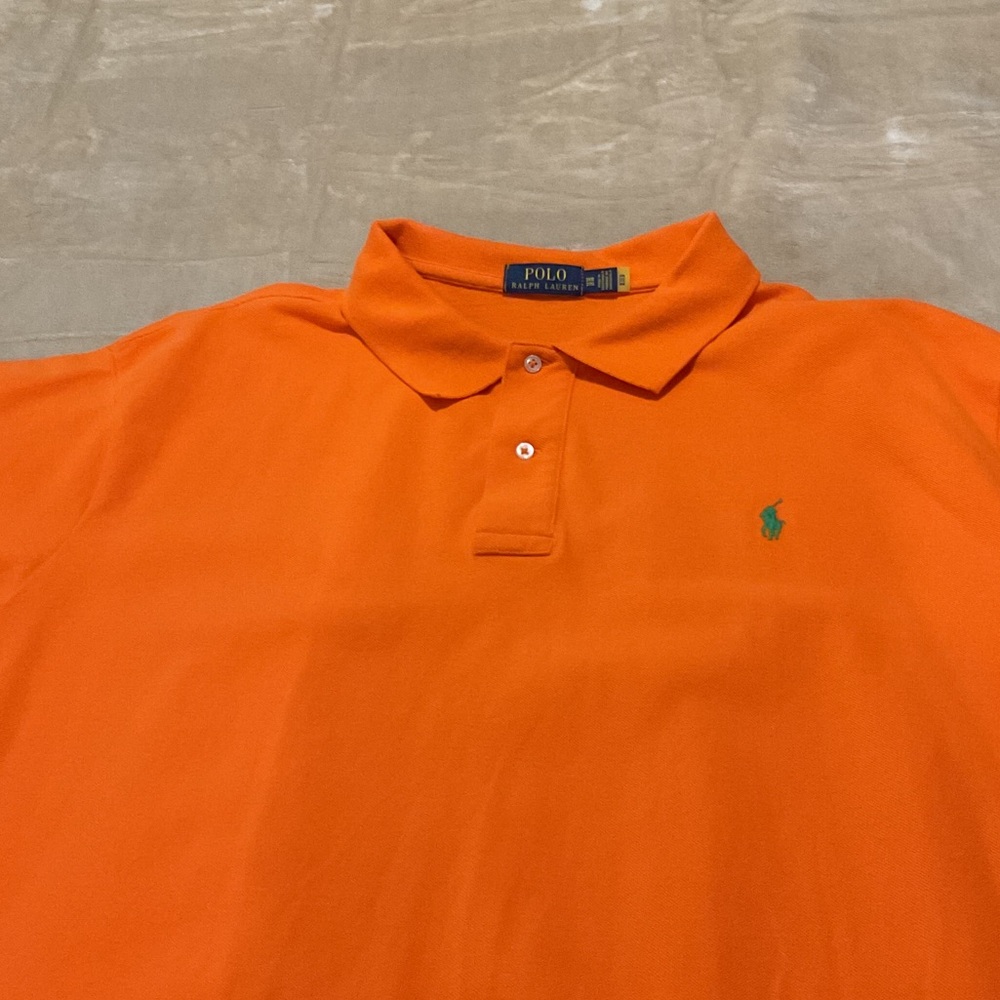 Polo by Ralph Lauren Men's Bright Orange Polo Shirt